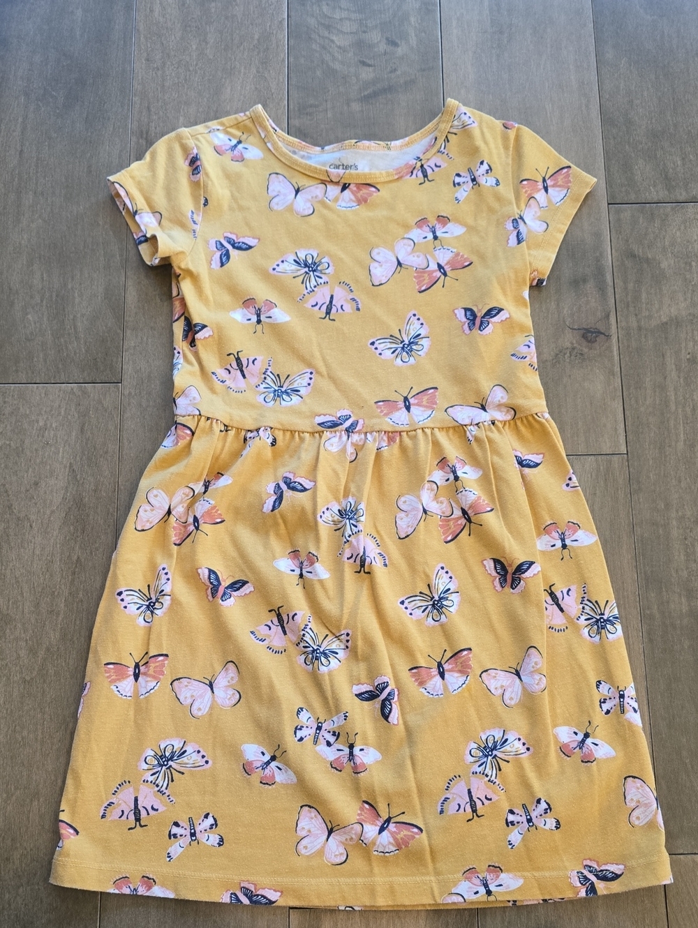 Carter's Yellow Butterfly Print Cotton Dress